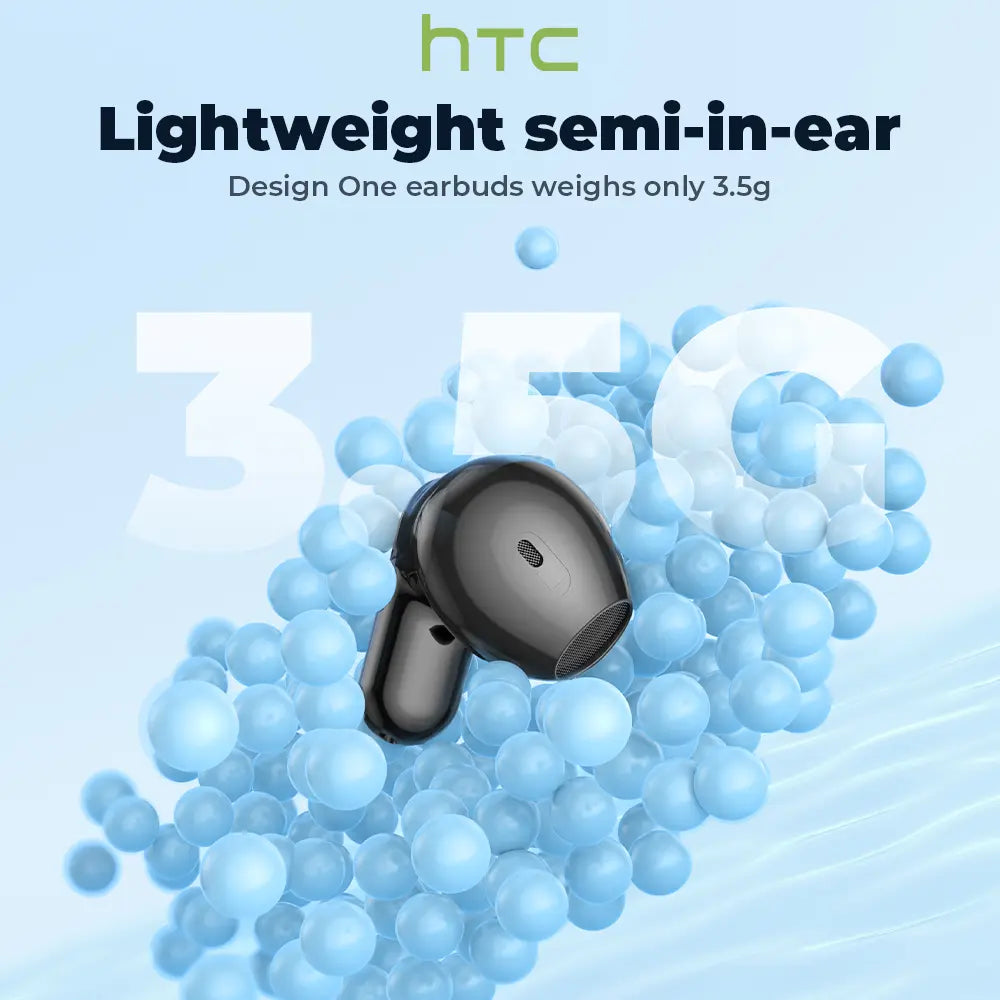 Experience High-Fidelity Sound with HTC NE20 Bluetooth 6.0 Earphones - Waterproof, LED Display, and Built-In Microphone for Office, Sports, and Study!