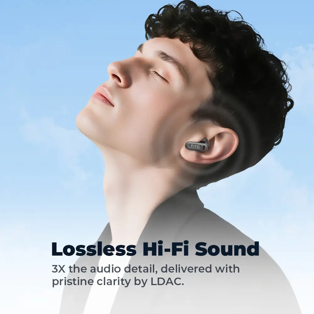 Experience High-Fidelity Sound with HTC NE20 Bluetooth 6.0 Earphones - Waterproof, LED Display, and Built-In Microphone for Office, Sports, and Study!